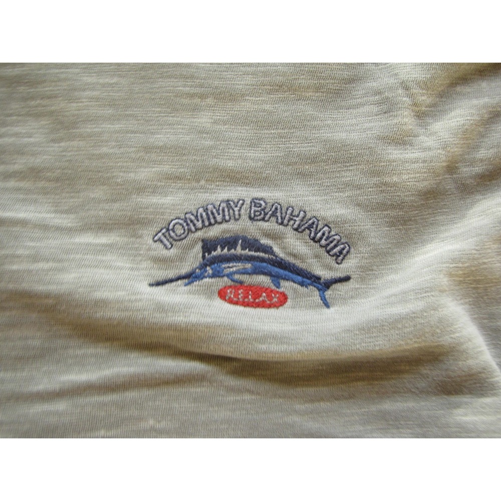 Tommy Bahama Shirt Mens XL Olive Green Pima Cotton Long Sleeve Crewneck Relax - Picture 3 of 6